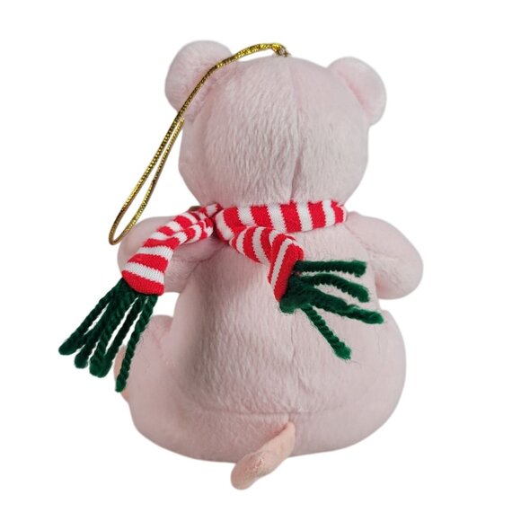 Kurt S Adler Pig Plush Christmas Ornament Holiday Christmas Carol Scarf No Sound - Picture 6 of 10